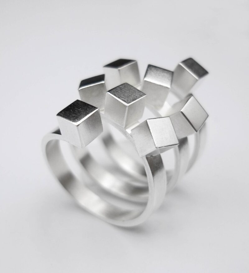 Bague Cubes en argent 925