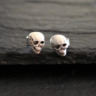 Boucles d'oreilles puces Tête de Mort