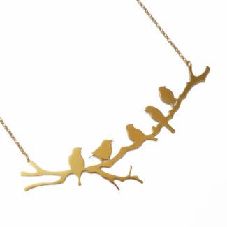 Collier Oiseaux Doré