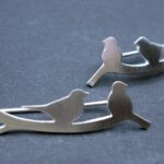 Boucles d'oreilles oiseaux argent rhodié