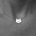 Collier ras de cou chat graphique