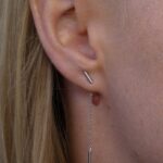 Boucles d'oreilles fines argent rhodié