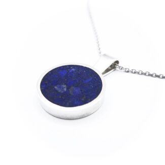 collier argent et Lapis-Lazuli