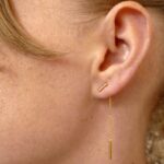 Boucles d'oreilles fines et élégantes dorées