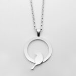 Collier Oiseau perché argent