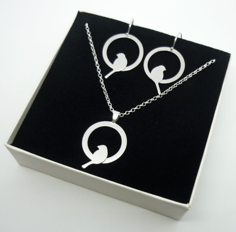 Collier Oiseau perché argent