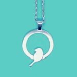 Collier Oiseau perché argent