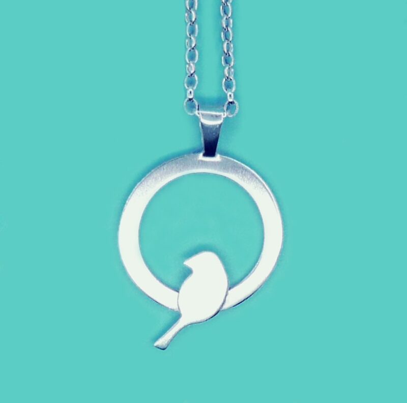 Collier Oiseau perché argent